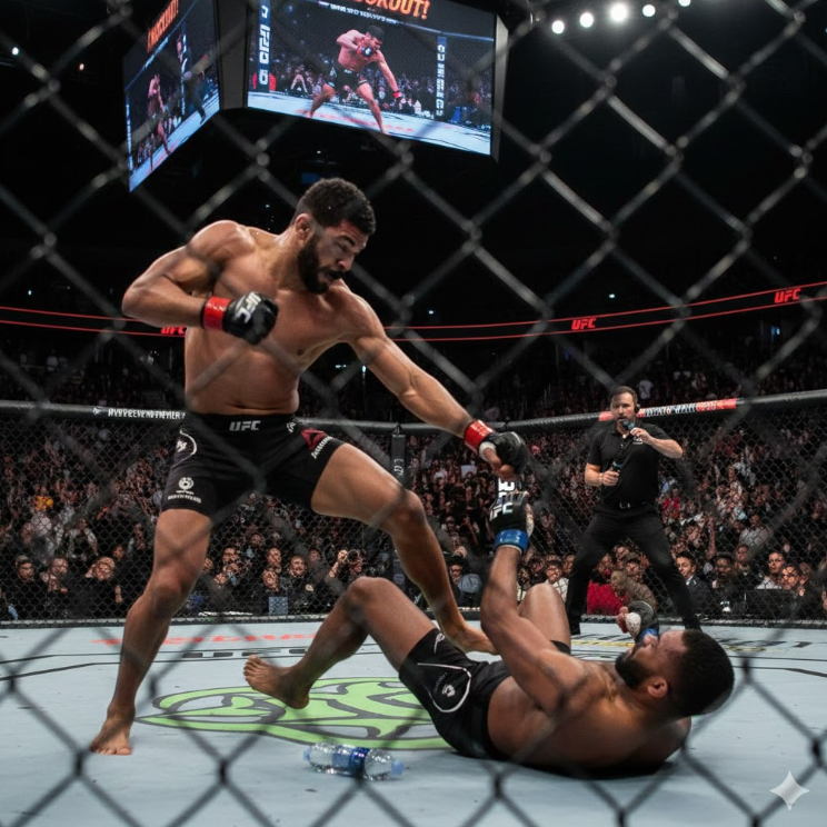 UFC 옥타곤 KO 장면