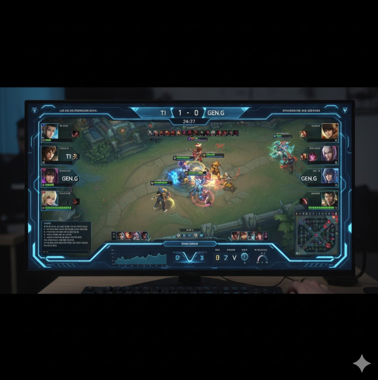 LCK 경기 중계 화면 캡처