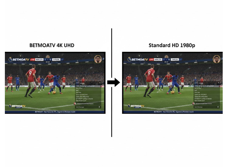 4K 스포츠 중계 비교 사진