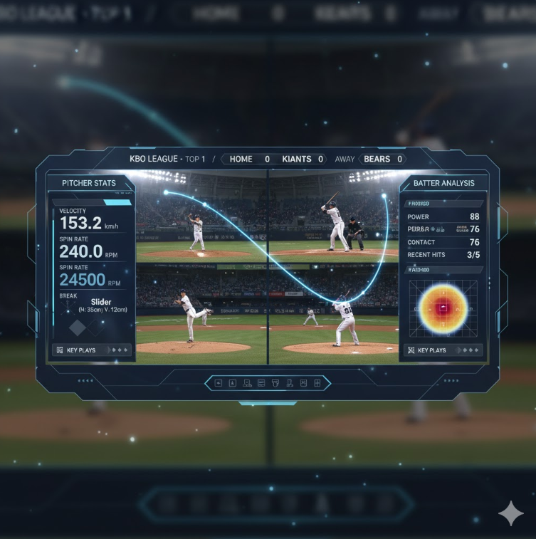 KBO 데이터 그래픽 화면