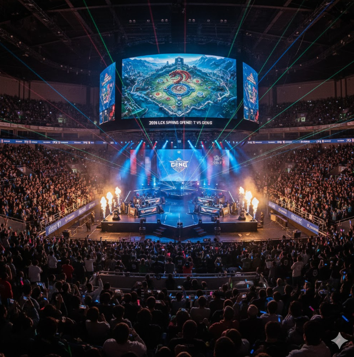 2026 LCK 개막전 T1 vs Gen.G 경기장 전경.