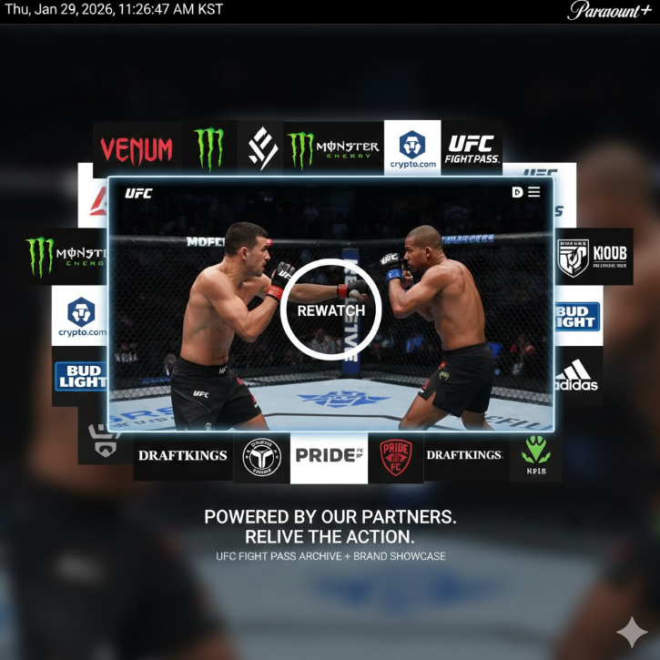 파트너사들과 함께하는 이 서비스는 팬들에게 옥타곤의 감동을 언제 어디서든 생생하게 재현해 줍니다. 파트너사들과 함께하는 이 서비스는 팬들에게 옥타곤의 감동을 언제 어디서든 생생하게 재현해 줍니다.