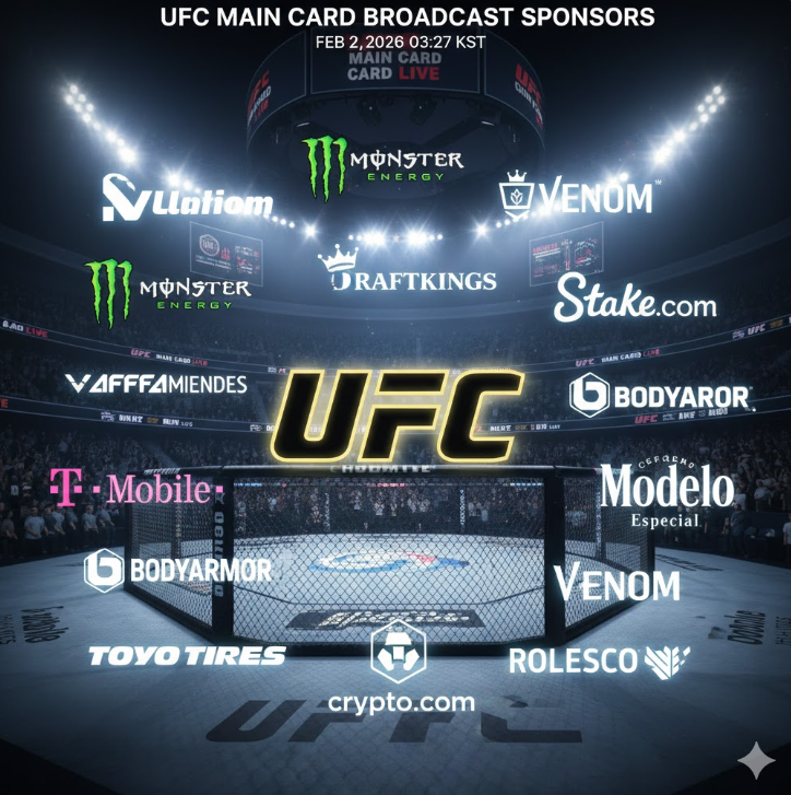 메인카드는 단순한 스포츠 중계를 넘어, 전 세계 팬들이 동시에 열광하는 글로벌 이벤트로서의 압도적인 존재감을 보여줍니다.