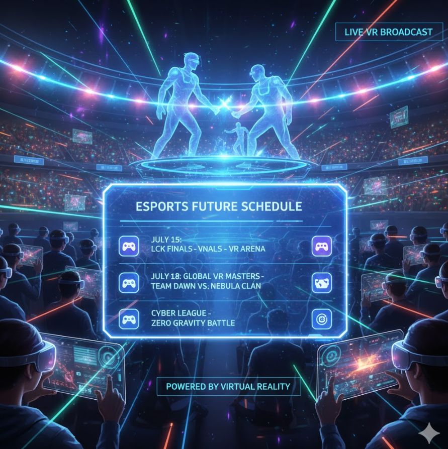 e스포츠 경기 일정 미래 일러스트