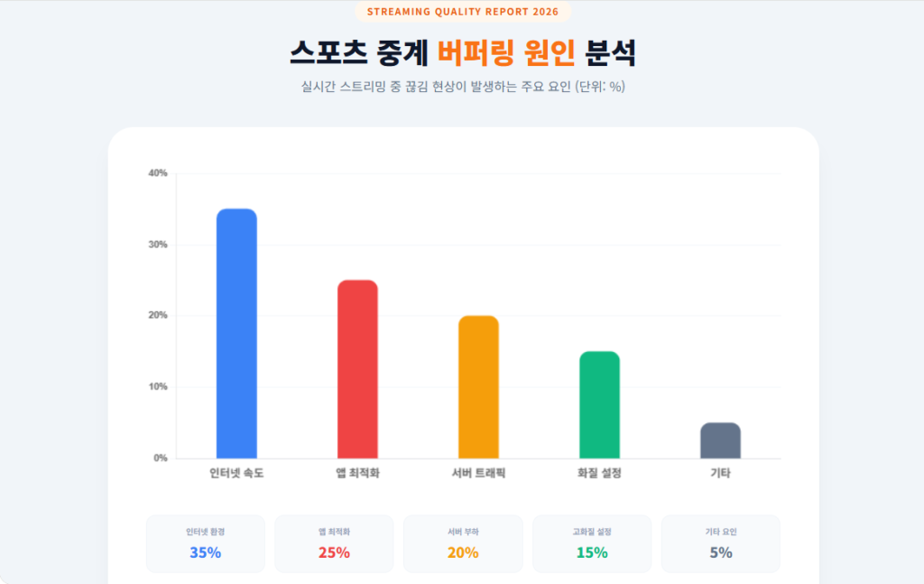 스포츠 중계 버퍼링 원인 분석 스포츠 중계 버퍼링 원인 분석