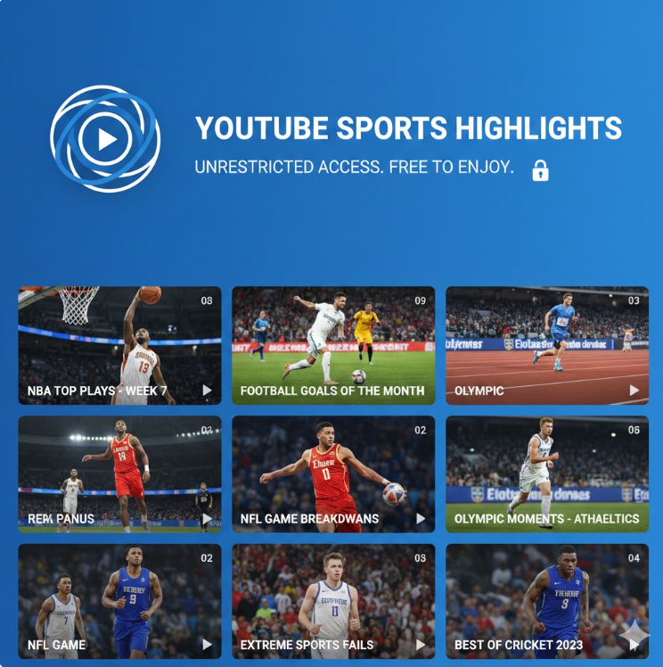 다채로운 종목 구성: NBA 농구, UFC 격투기, 축구, 미식축구 등 인기 스포츠의 결정적인 순간들을 하이라이트 형태로 배치하여 시청자의 흥미를 유발합니다.