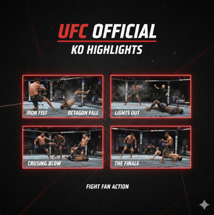 강렬한 시각 효과:  격투기의 타격 순간을 강조하는 붉은색 프레임 등을 사용하여 스포츠 특유의 역동성과 에너지를 강조했습니다.